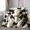 1Pc Cow Print Blanket Blanket Soft And Comfortable Casual Warm Camping Travel Christmas Halloween Xmas Gift M924453