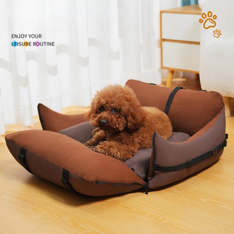 New Pet Car Kennel  Dog Travel Rear Car Seat  Removable and Washable  Thickened Anti-slip Dog Mat Cat Kennel