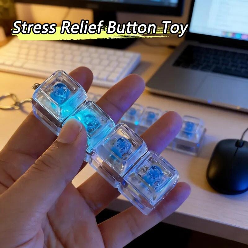 Led Keyboard Keychain Glow In The Dark Party Favors Luminous Keychains For Bags Relaxation Keychain On The Phone