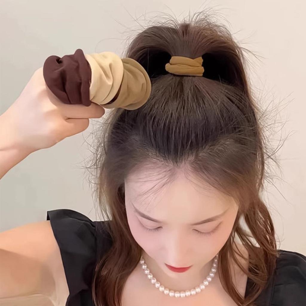 5Pcs Wide Slip Resistant Hair Ties For Women Gym Sports Seamless High Ponytail Elastic Bands Reusable Hair Accessories