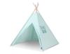 Tipi tent for children + feather pendants - light mint