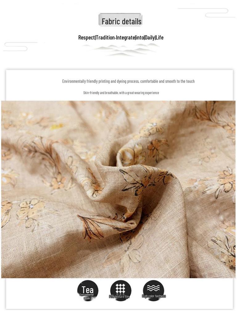 Floral Cotton & Linen Dress - 2025 New Summer Collection for Sophisticated Women