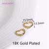 Trendy Gold Plated Brass Heart/Oval Push Clasp Carabiner Spring Clasps For DIY Handmade Jewelry Making Accessories