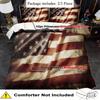 American Flag Pattern 3D Printed Duvet Cover Set Creative Retro Style Bedding Set Polyester Soft Comfortable Quilt Cover Set