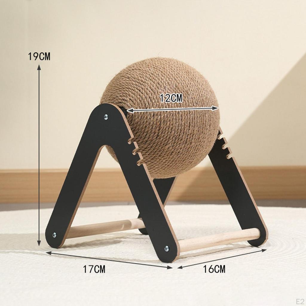 Cat Scratcher Ball Entertaining Protect Furniture Grinding Claw Interactive Wood Pet Toy