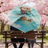 Adorable Otter Knitting Mermaid Tail Umbrella: Perfect for Outdoor Adventures, Auto-Opening & Closing, Lightweight and Durable, Ideal as a Gift 066