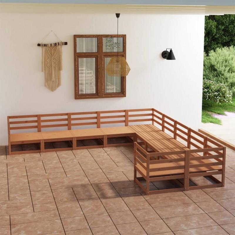 Day and Night - Day and Night Garden Furniture Set 10 Pieces Solid Pine Wood