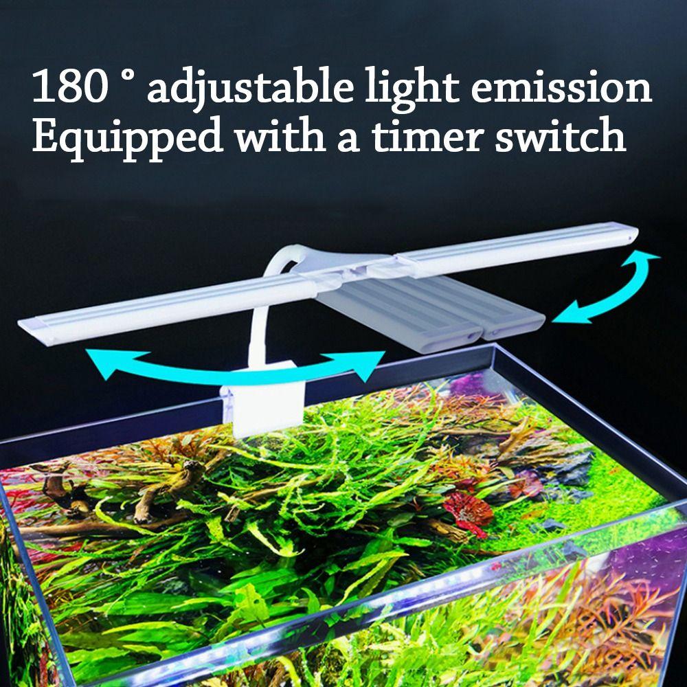 Super Slim LED Aquarium Lighting Adjustable Energy Saving Fish Tank Light Waterproof Aquatic Plant Light Plant Growth