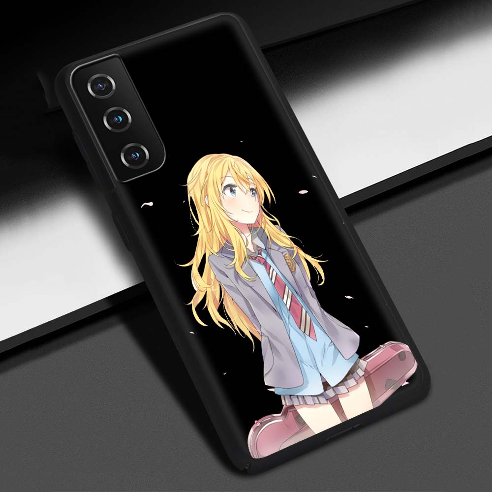 

Ваш чехол для телефона с изображением аниме «Ложь в апреле» для Samsung Galaxy S20 FE S21 Ultra S20 S10 S9 Plus S10E S8, роскошный силиконовый черный чехол Samsung S20