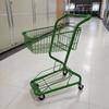 TwoTier Shopping Cart PU Wheels Metal Trolley Heavy Duty Convenience Store for