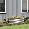 Planter, Metal Flower Planter with Safety Edge and Gloves, Open Bottom, 160W x 80D x 56H cm, Grey