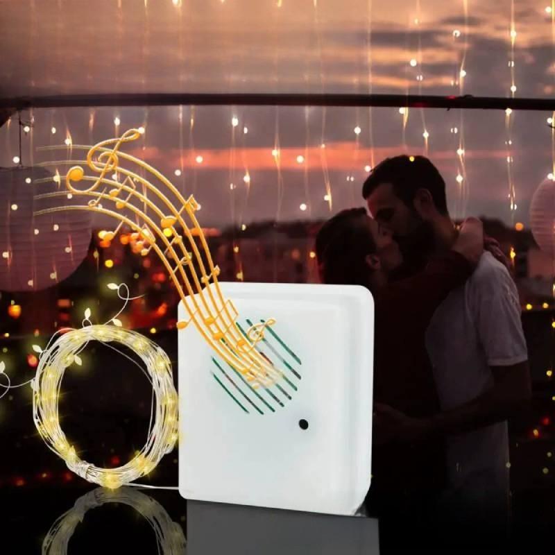 Sensor Sound Christmas Music Speaker With Led String Decorative Lights For Party