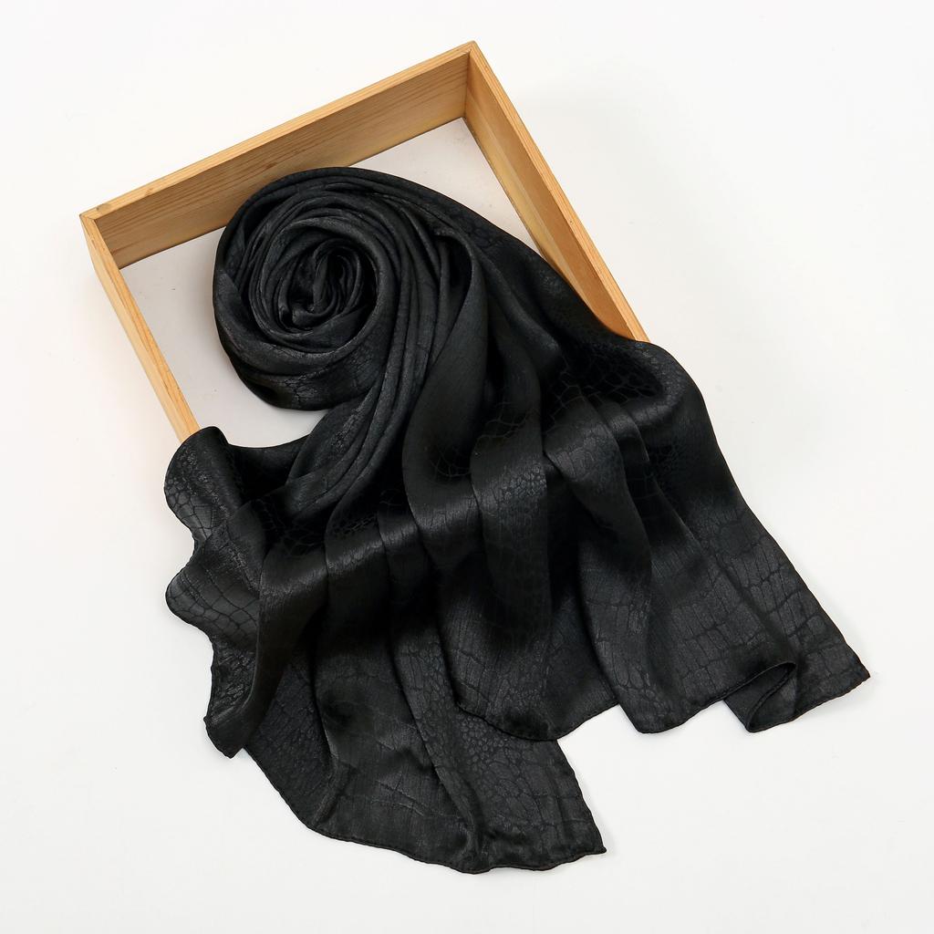 Glimmer Jacquard Satin Crinkle Hijab Silk Scarf Plain Muslim Women Hijabs Crepe Pleated Scarf Islam Women Turban Ramadan