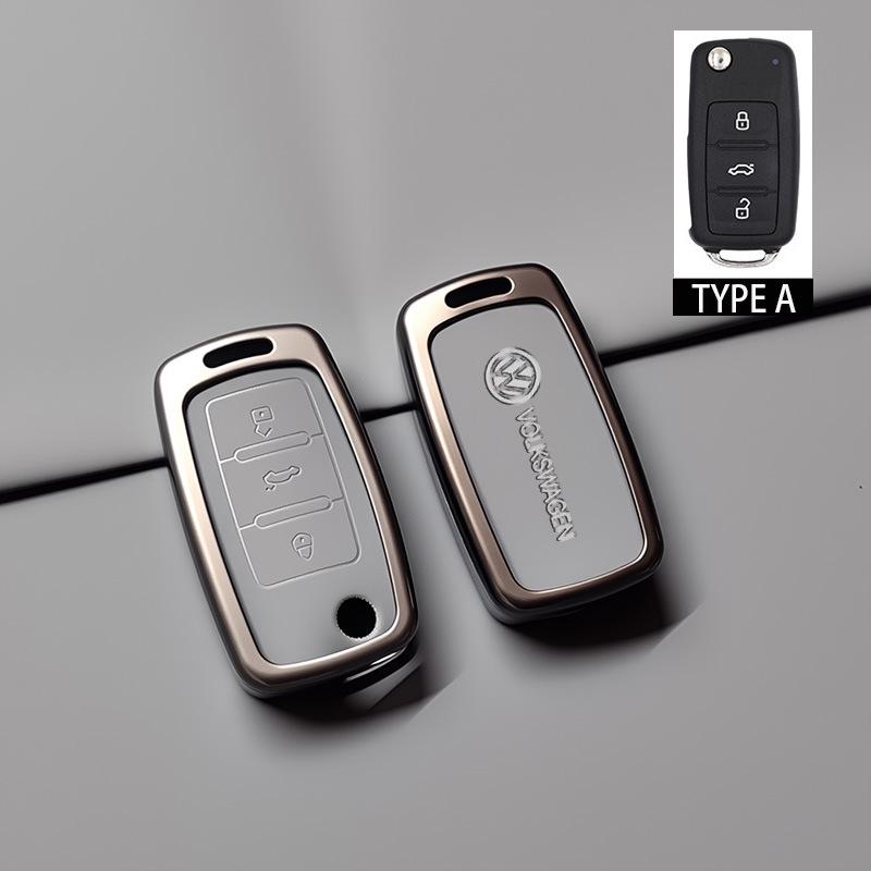 Compatible with Volkswagen Lavida, Lingdu, T-Roc, Touran, Tiguan L Key Case and Keyring.