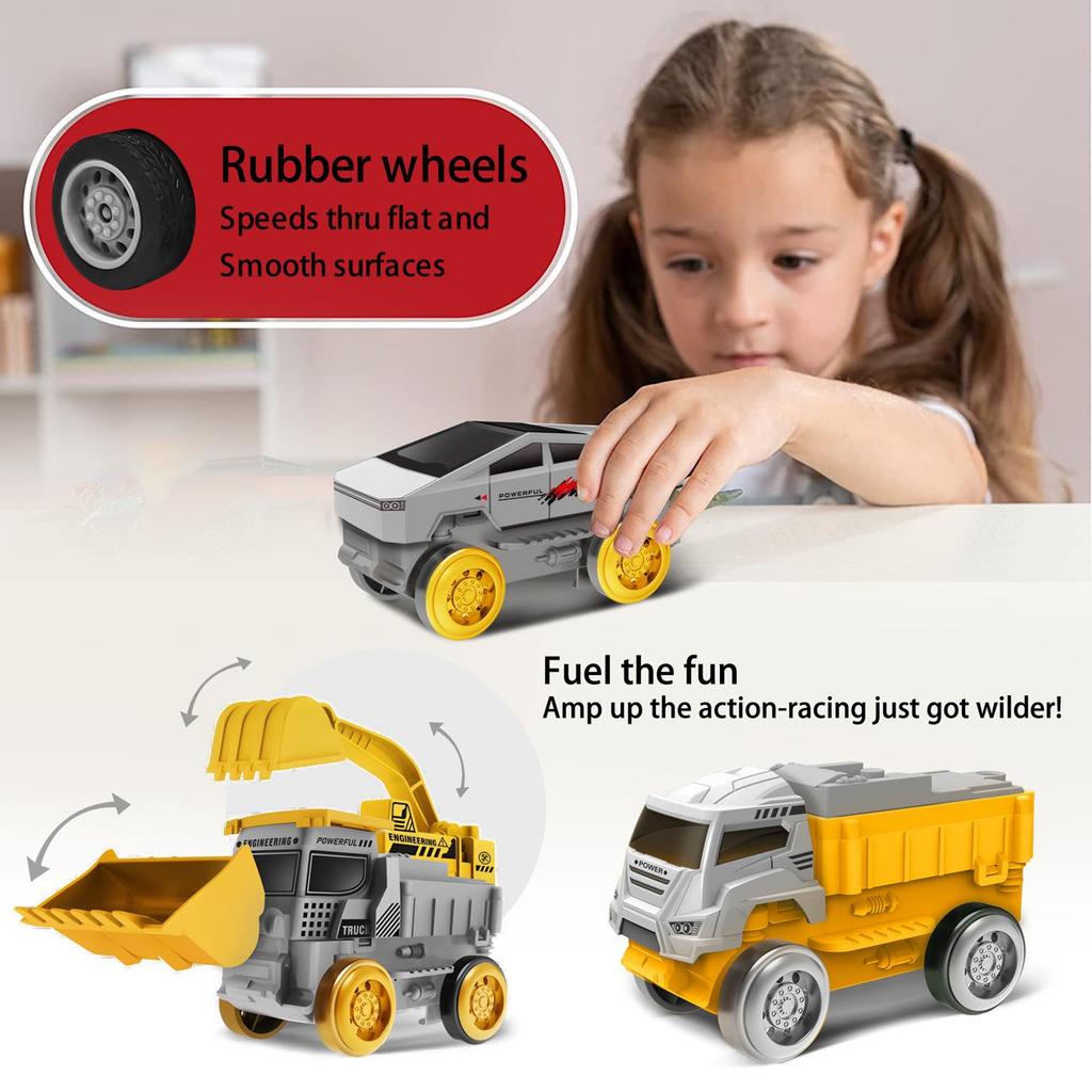 Children's Electric Engineering Track Car Set - Assembly Train Toy for Boys