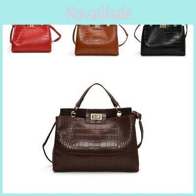 Chic Modern Crocodile Texture Shoulder Handbag For Women Perfect For Everyday Use