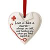 Occupational Love Heart Ornaments Heart Ornament to Honor Chef/Teacher/Builder/Firefighter for Christmas Tree Decor