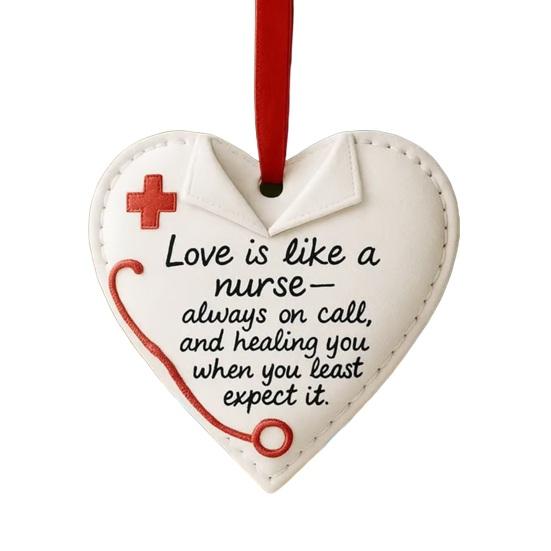 Occupational Love Heart Ornaments Heart Ornament to Honor Chef/Teacher/Builder/Firefighter for Christmas Tree Decor