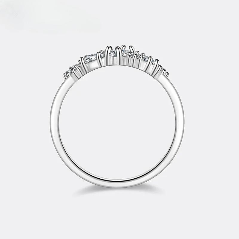 Marquise Cut Moissanite Women's Ring S925 Pure Silver Laboratory Cultivated Diamond Fashion Design Jewelry