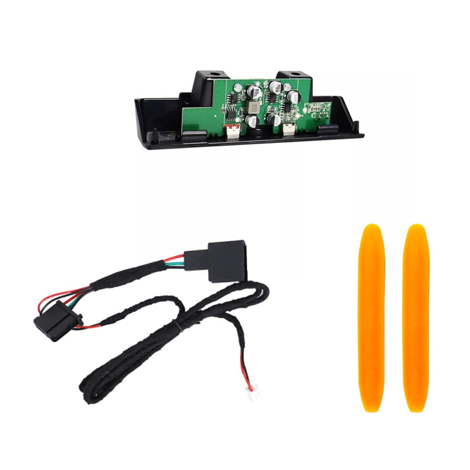 

Versatile Compact High Speed Dashboard USB Charging Station 3 Ports Type C Adapter Suitable For MP3 Tablet Laptop Phone 1