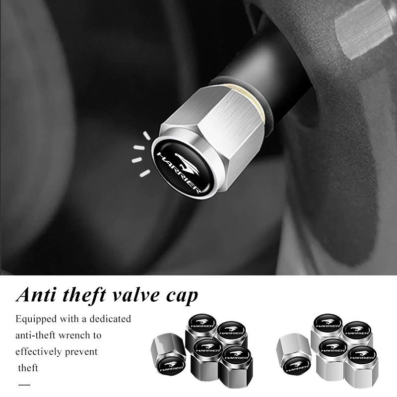 RE15pcs Metal Tire Valve Cap Dust Protection Cover Accessories For Toyota 86 Harrier Vellfire Alphard Avensis Rav4 ROWJ1