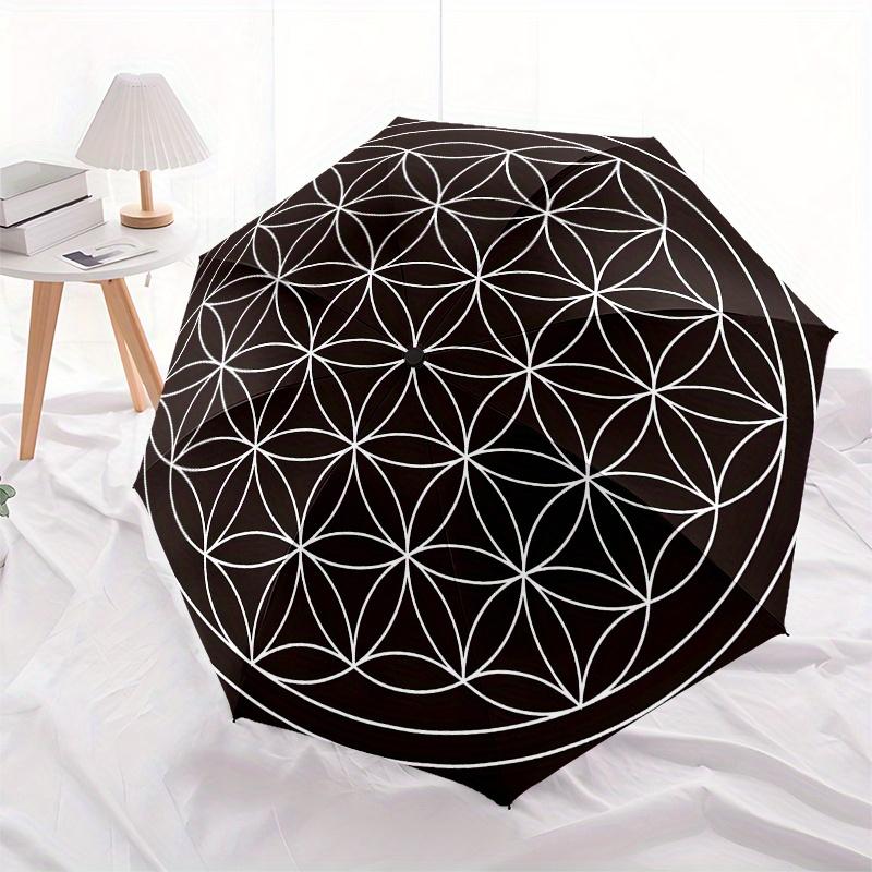 Flower of Life - Sacred Geometry, Cars, or Any Smooth Surface!Umbrella, Portable 3-Fold Umbrella for Men & Women,Christmas Gift ES67