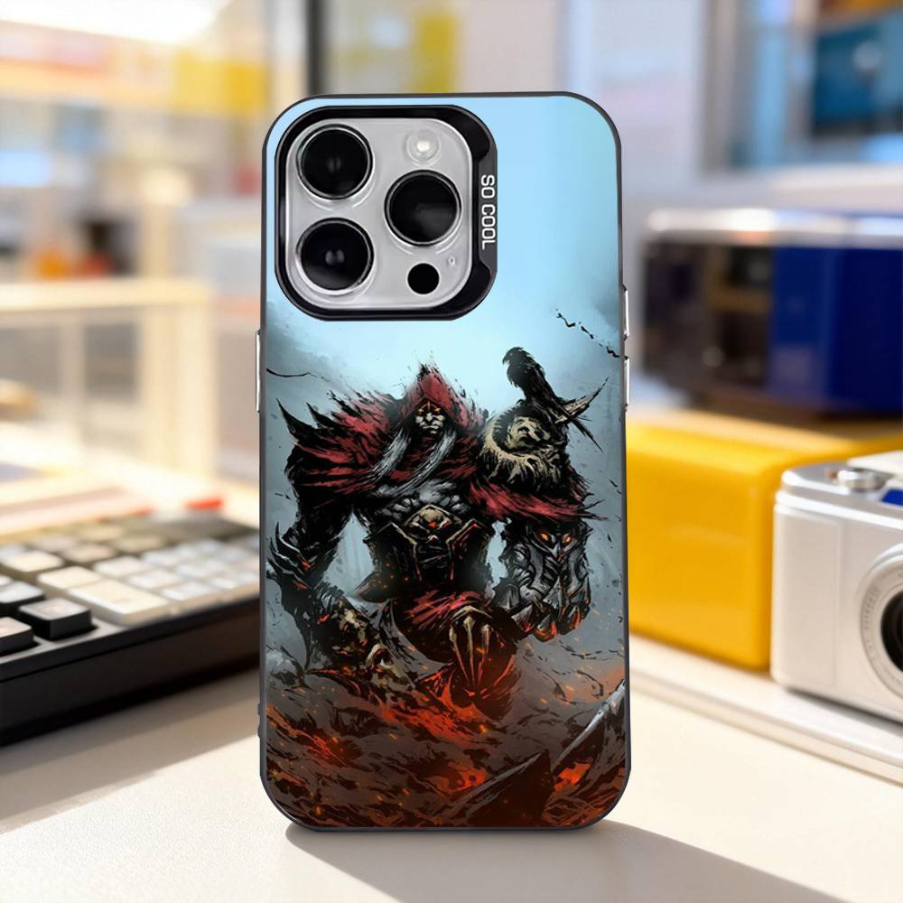 Game D-DARKSIDERS Cool For iPhone 11,12,13,14,15,16,17,Pro,Max,Plus,E,Air,Mini Phone Case IMD Matte Black iPhone12