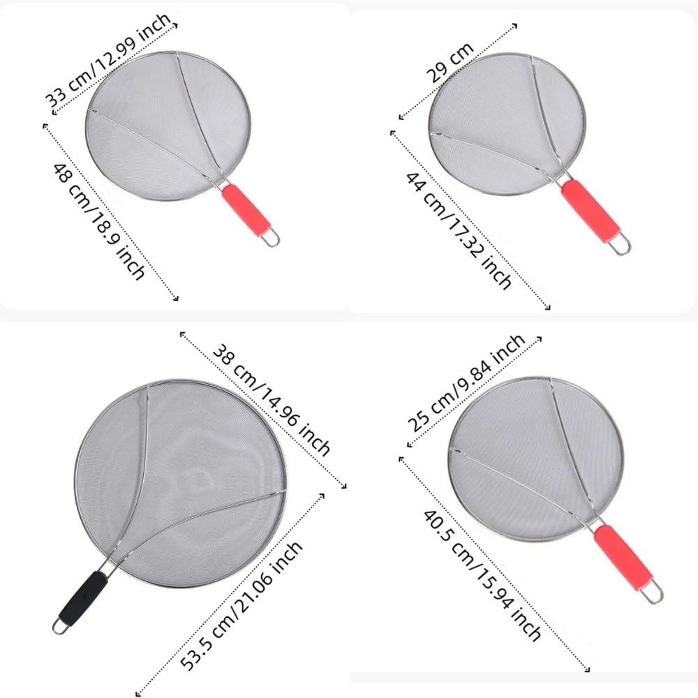 Fine Mesh Grease Splatter Screen Oil Splash Protection Grease Guard Splatter Guard  Kitchen Pots