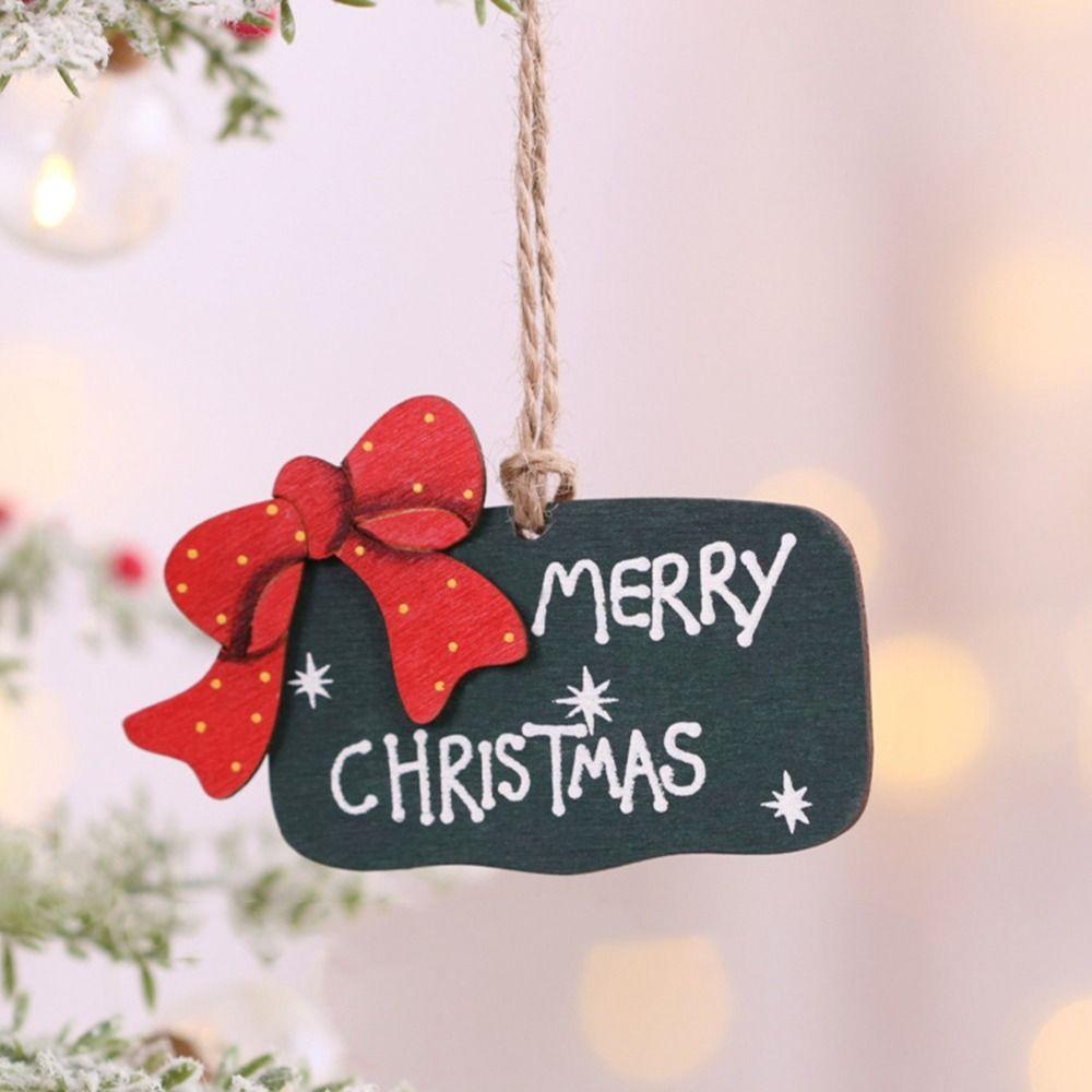 Socks Painted Elderly People Pendants Wooden Christmas Decorations Christmas Trees Pendants  Party