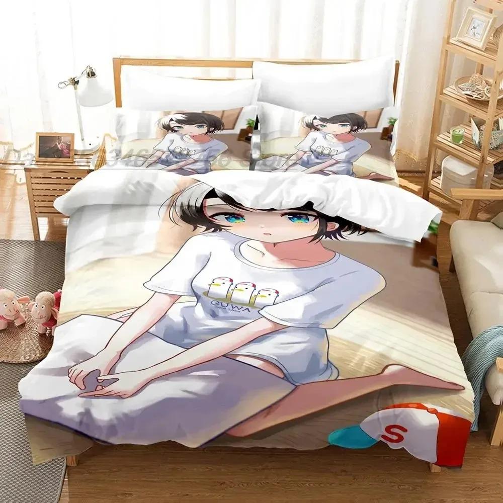 ŌOzora-Subaru Bedding Set Single Twin Full Queen King Size Bed Set Aldult Kid Bedroom Duvetcover Sets 3D Anime Kawaii bed