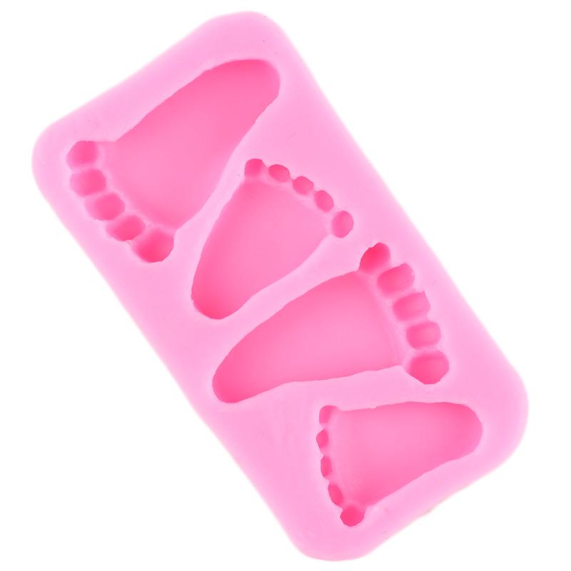 Baby Silicone Moulds Baby Foot Fondant Mould Cake Decorating Tools Baby Hand Cupcake Mould Chocolate Candy Resin Clay Moulds