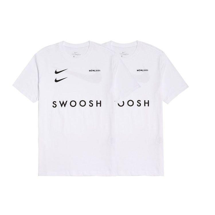 nike double swoosh t shirt white