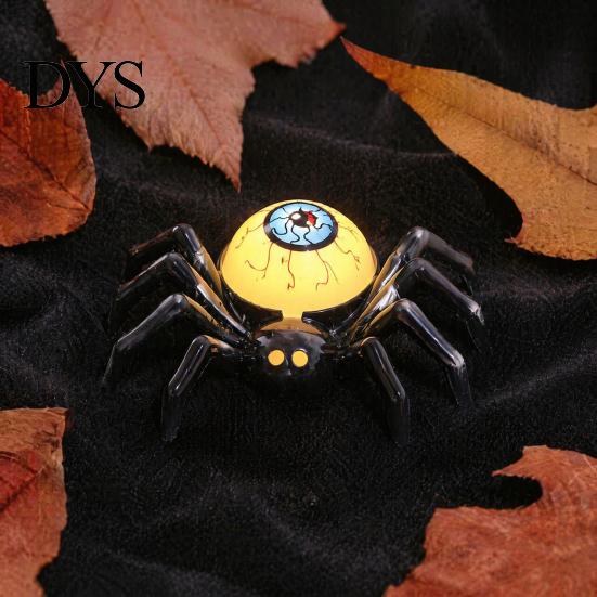 Indoor Festival Atmosphere Lamps Halloween Spider Tea Light Candle, Battery Operated Flameless Flickering LED Fake Candles Spooky Eyeball Skull