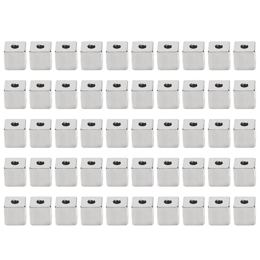 

50pcs Square Stainless Steel Spacer Beads Jewelry Making Accessories DIY Jewelry Making