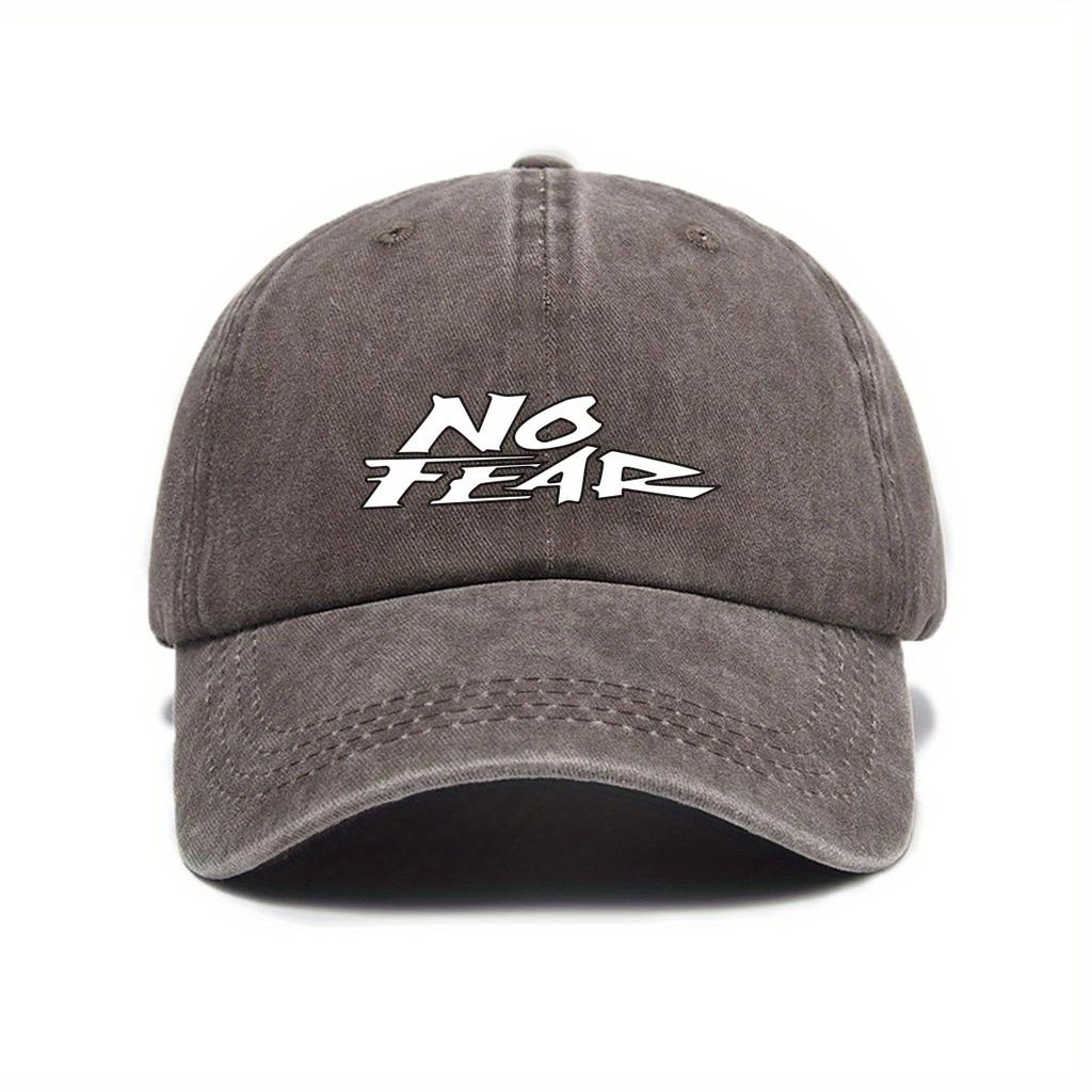 Adjustable NO FEAR Baseball Cap Urban Street Fashion Retro NO FEAR Adjustable Baseball Cap with Sun Protection Unisex Cas