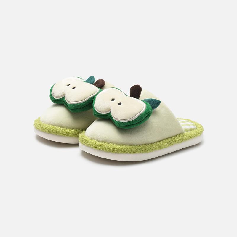 Women's Winter Fashion Cute Apple Cotton Slippers
