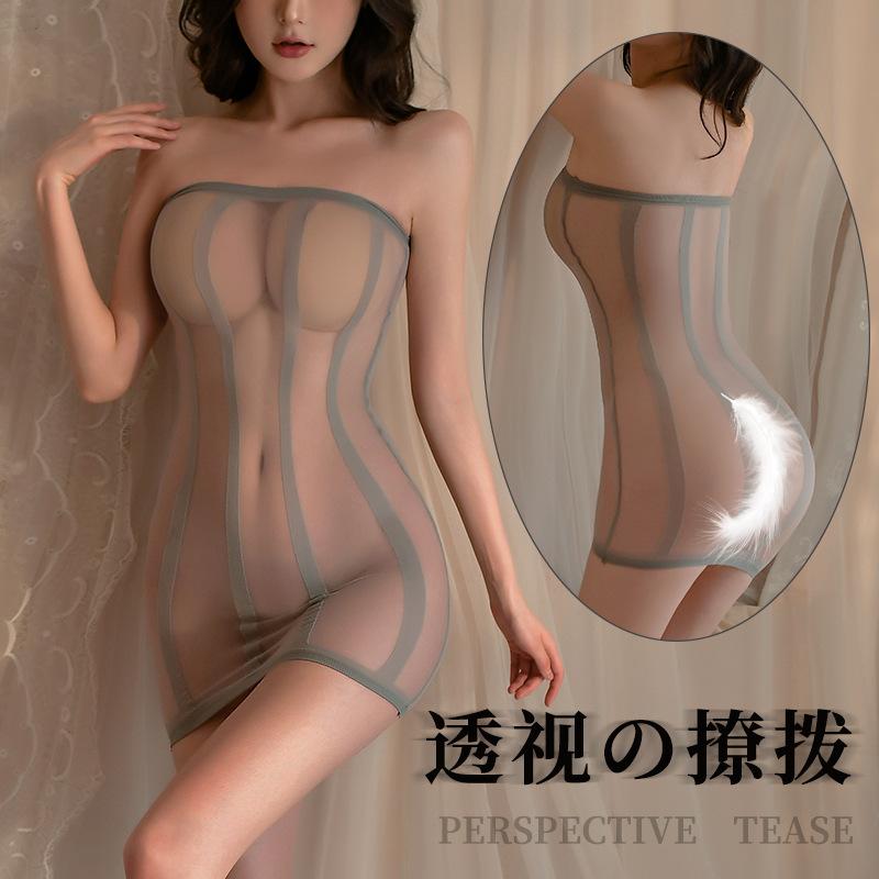 Women's Sexy Underwear Perspective One-piece Open Gear Free of Passion Bed Skirt Temptation 50