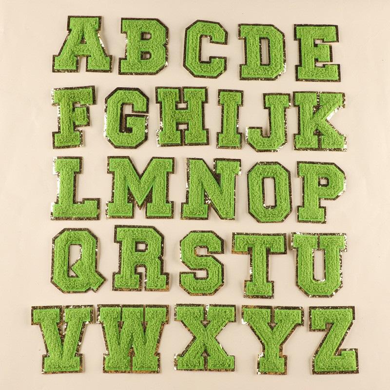 Phnom Penh Towel Embroidery 5.5 Cm English Letter Self-Adhesive Chenille Badge Sticker Clothing Accessories Embroidery Cloth Sticker