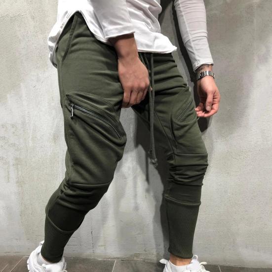 Pantalones altos elásticos para hombre Cómodos colores sólidos Cordón  Diseño Pantalones de jogging para el uso diario comprar a buen precio —  entrega gratuita, reseñas reales con fotos — Joom