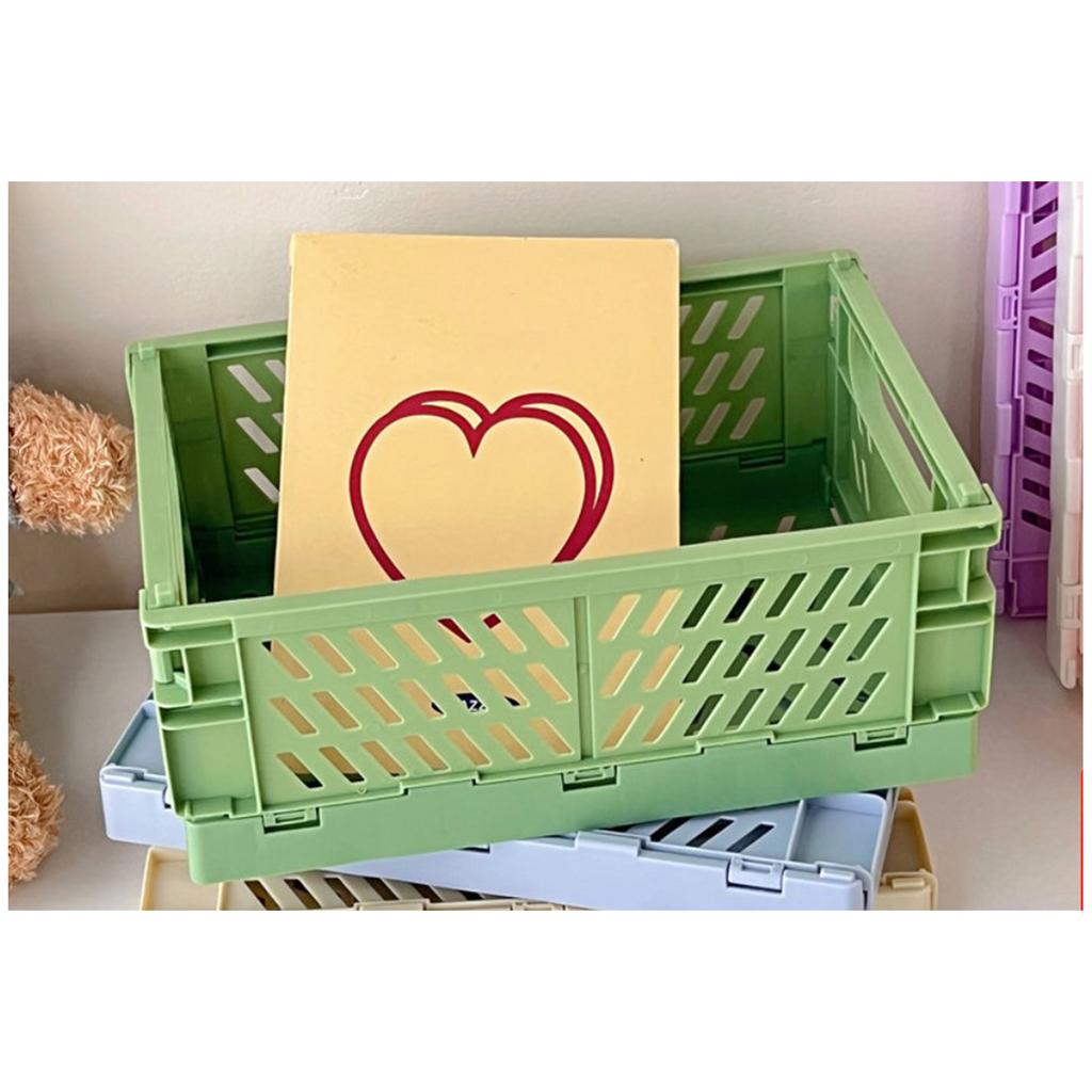 Mini skládací plastový košík Skládací úložná bedna pro organizaci úložného prostoru Domov Kuchyň Ložnice
