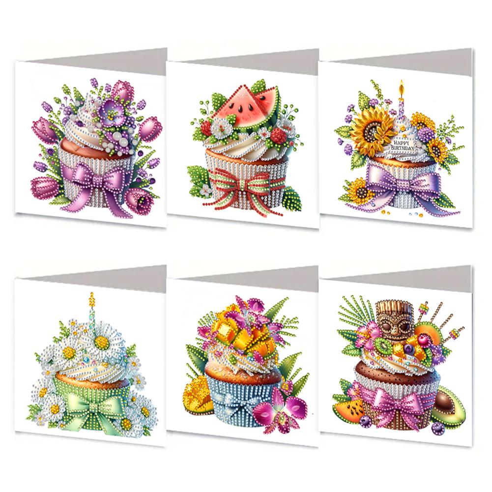 6/10/12 PCS DIY Diamond Painting Greeting Card Set Xmas Pattern Diamond Art Greeting Cards Thank You Cards and Holiday Blessings