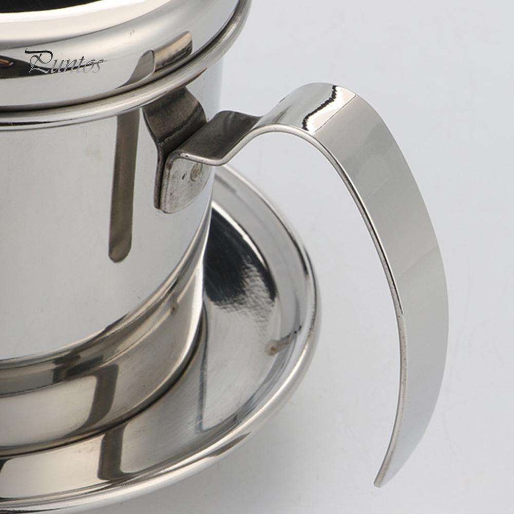Cana Filtru Cafea Vietnameză din Oțel Inoxidabil, Preparator prin Picurare, Infuzor, Vas cu Mâner
