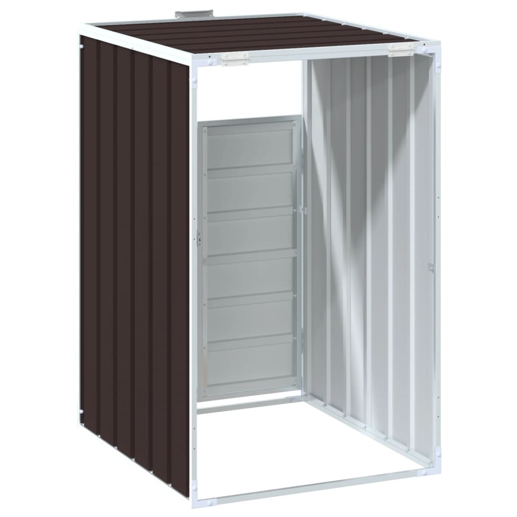 Vidaxl Single Birch Waste Bin Enclosure, 72X81X115 Cm