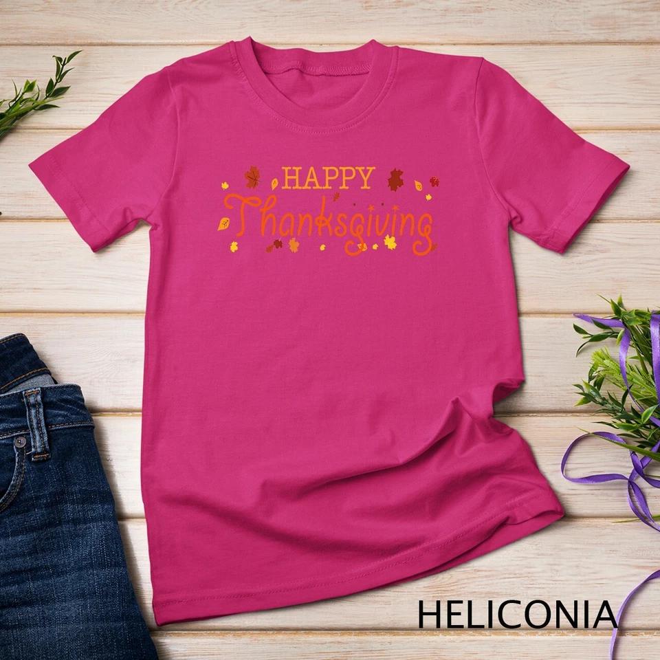 Cute Happy Thanksgiving Unisex T-shirt 5 M