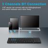 Katlanabilir Kablosuz Klavye BT5.1 Cep Telefonu Tablet PC Üçlü Sistem Evrensel İş Deri