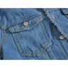 Men's Winter Plus Size Light Color Lamb Wool Denim Coat Slim Fit Thickened Fleece Jacket Warm Outerwear
