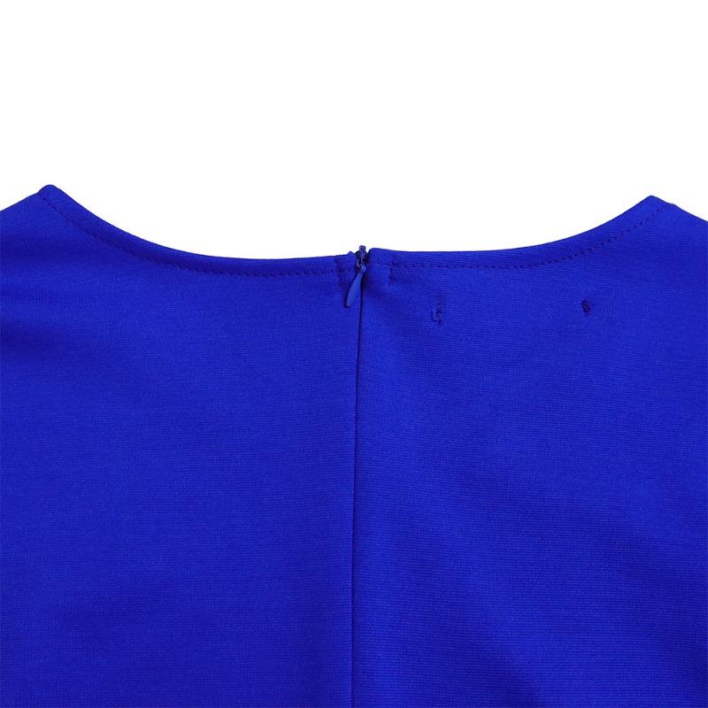 Plus Size Women Elegant Long Sleeve High Waist Solid Pencil Midi Dress