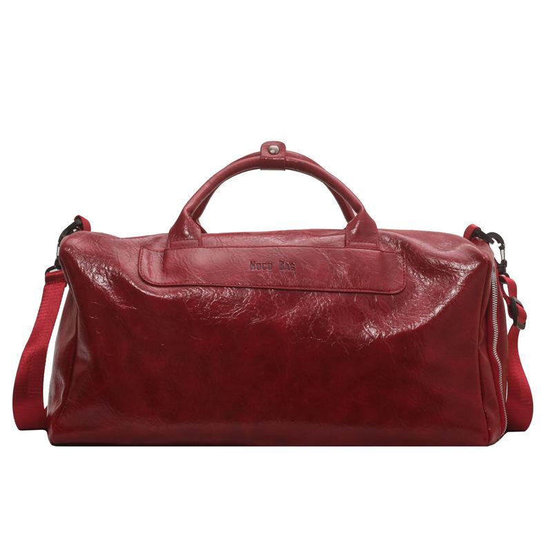 

Унисекс фитнес-саквояж из ПУ кожи для бизнеса, йоги или плавания - Большая вместимость, ручной/наплечный стиль красный