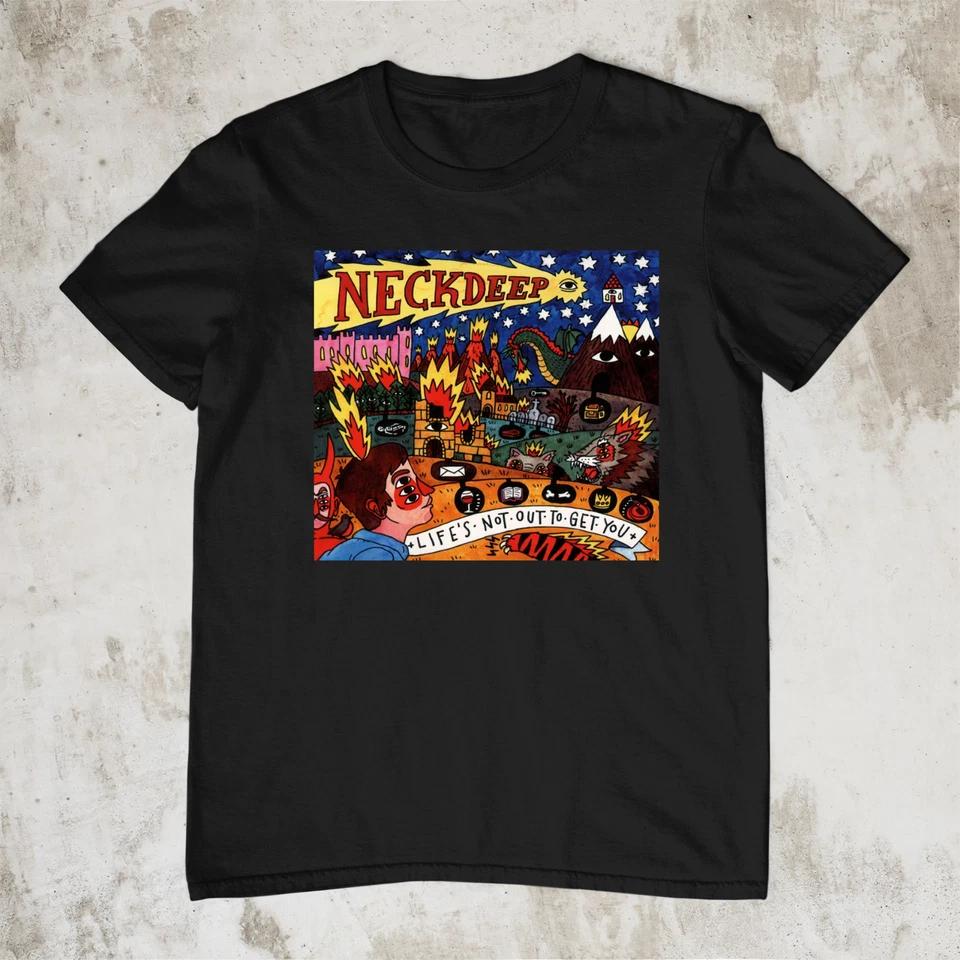 Rare Neck Deep Band T-Shirt Short Sleeve Black Unisex Cotton S-5Xl L