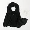 Monochrome natural wrinkled chiffon headscarf breathable pleated bag headscarf YW breathable sunscreen
